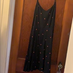 NWT Gap navy blue watermelon dress size large